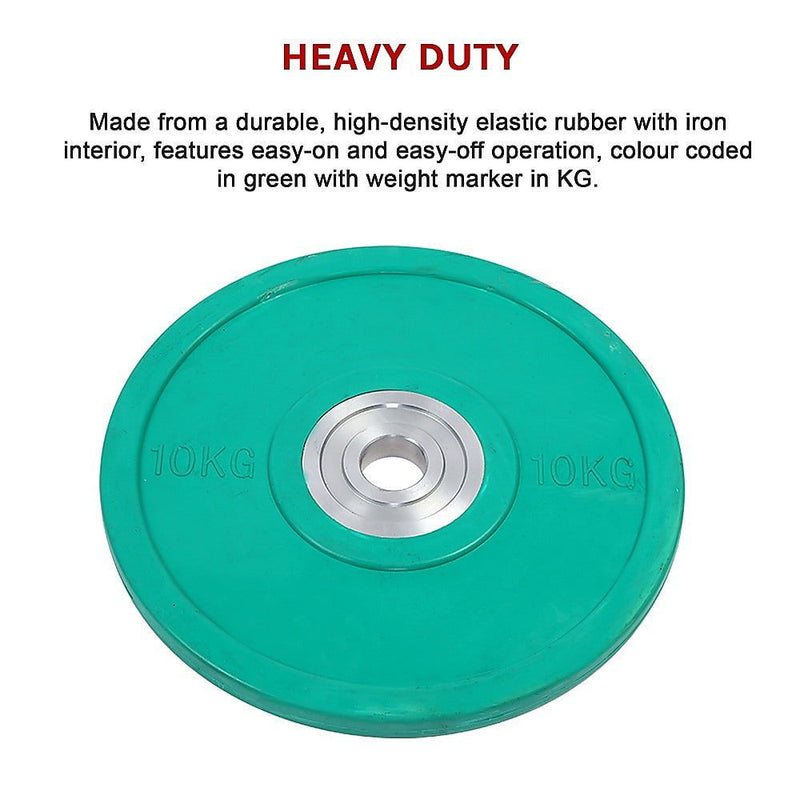 10KG PRO Olympic Rubber Bumper Weight Plate Payday Deals