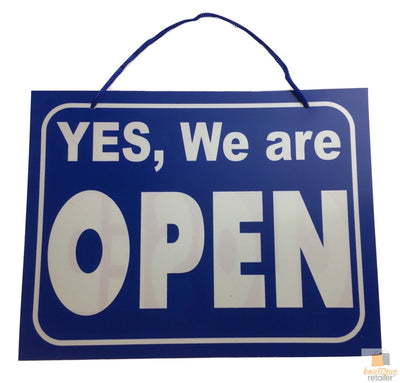 1x OPEN / CLOSED SIGN Plastic Business Shop Window Sign 28cm x 21.5cm