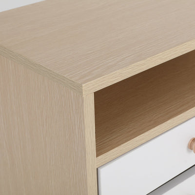 2X Bedside Table Side Storage Cabinet Nightstand Bedroom 2 Drawer ANYA OAK Payday Deals