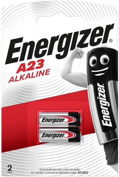 2x Energizer A23 Batteries Alkaline 12V-12B Battery