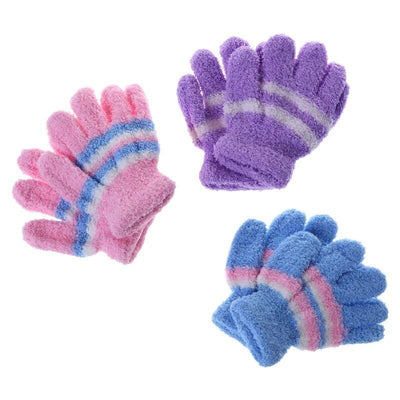 3 Pair Baby Gloves Warm Winter Full Finger Thermal Coral Fleece Kids Boys Girls Payday Deals