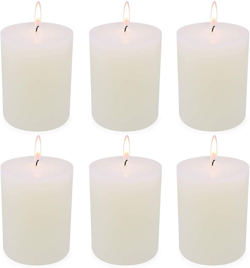 81x Premium Church Candle Pillar Candles White Unscented Lead Free 16Hrs - 5*7cm Payday Deals