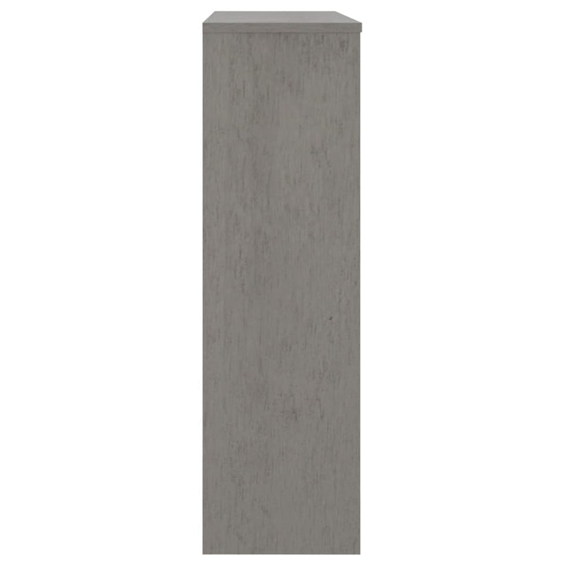 Top for Highboard Light Grey 90x30x100 cm Solid Wood Pine