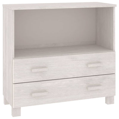 Sideboard White 85x35x80 cm Solid Wood Pine