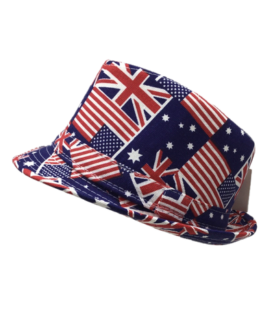 AUSTRALIA TRILBY HAT USA America England UK Aussie Fedora Cap Party