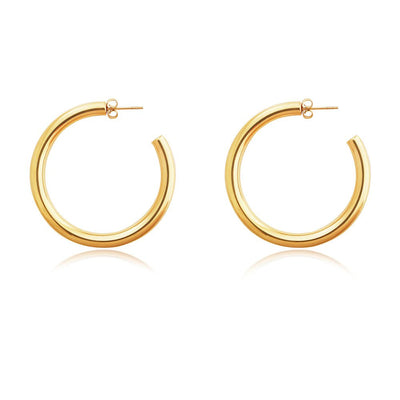 Culturesse Danica 70's Gold Hoop Earrings