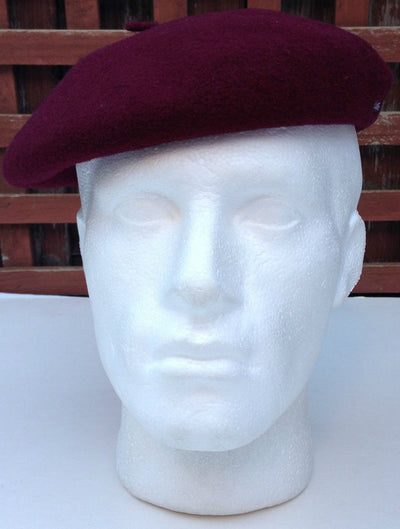 Kangol Anglobasque FRENCH Beret - Camel - 100% Wool - 0252HT British Party Hat - Burgundy/Eggplant - L