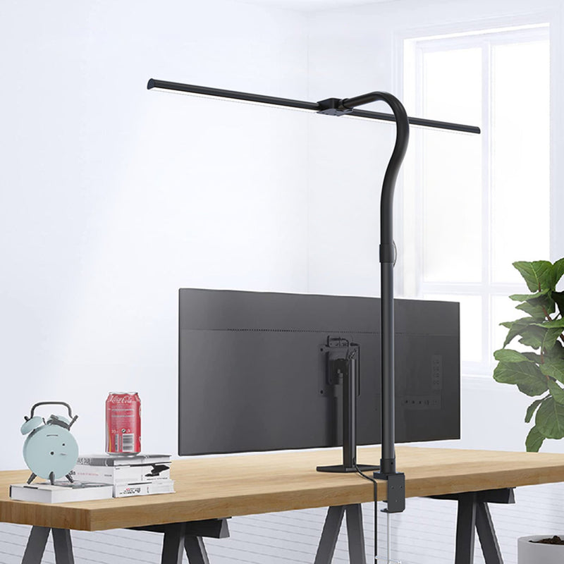 GOMINIMO 24W Double Head LED Desk Lamp with 5 Color Modes (Black)GO-SDL-102-YS