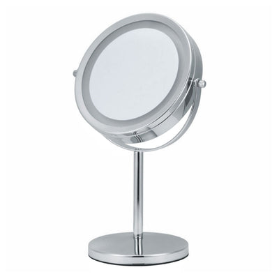 GOMINIMO 7 Inch LED Makeup Mirror with 10x Magnifying (Silver) GO-MMR-102-ZL