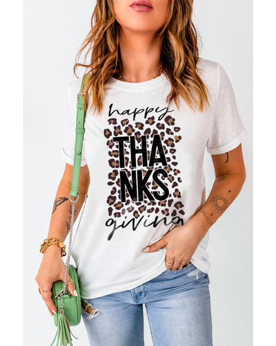 Azura Exchange Leopard Print Graphic T-Shirt - S