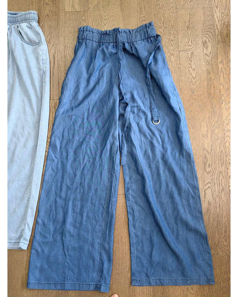 Azura Exchange Pocketed Wide Leg Tencel Jeans - 12 US