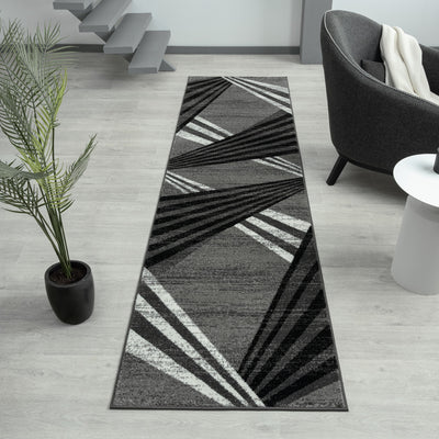Adore Geometric Textural Rug - Grey - 200x290 Payday Deals