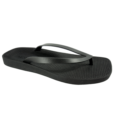 ARCHLINE Breeze Arch Support Orthotic Thongs Flip Flops Arch Support - Black - 41 EUR (Womens 10US/Mens 8US) Payday Deals