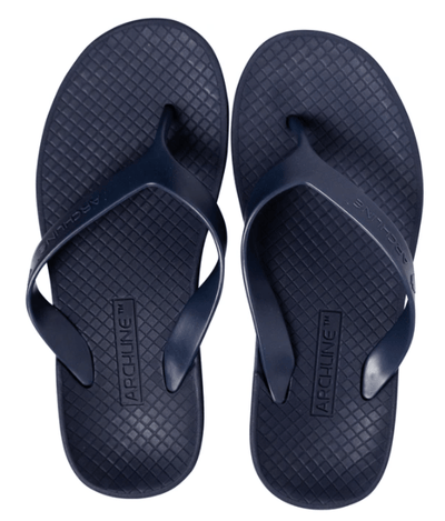 ARCHLINE Flip Flops Orthotic Thongs Arch Support Shoes Footwear - Navy