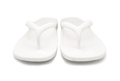Archline Orthotic Foam Thongs Arch Support Flip Flops Orthopedic Rebound - White Payday Deals