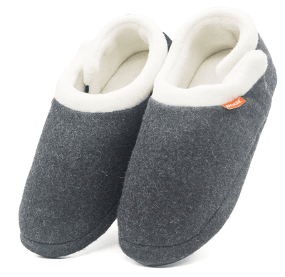 ARCHLINE Orthotic Slippers CLOSED Arch Scuffs Orthopedic Moccasins Shoes - Grey Marle - EUR 39
