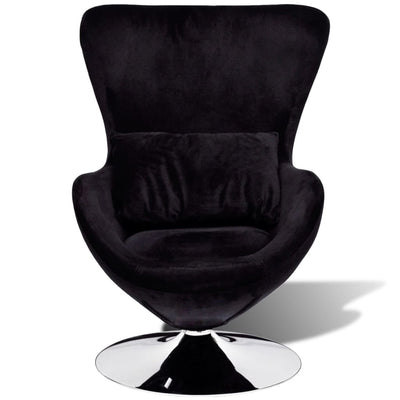 Armchair with Egg Shape Black Payday Deals