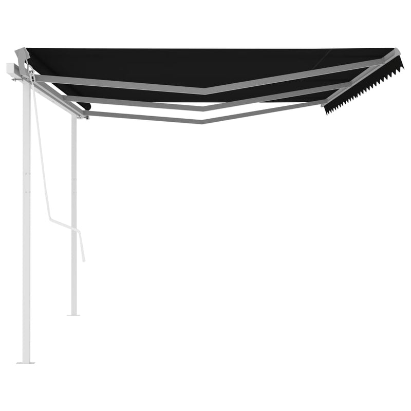 Automatic Retractable Awning with Posts 6x3 m Anthracite Payday Deals