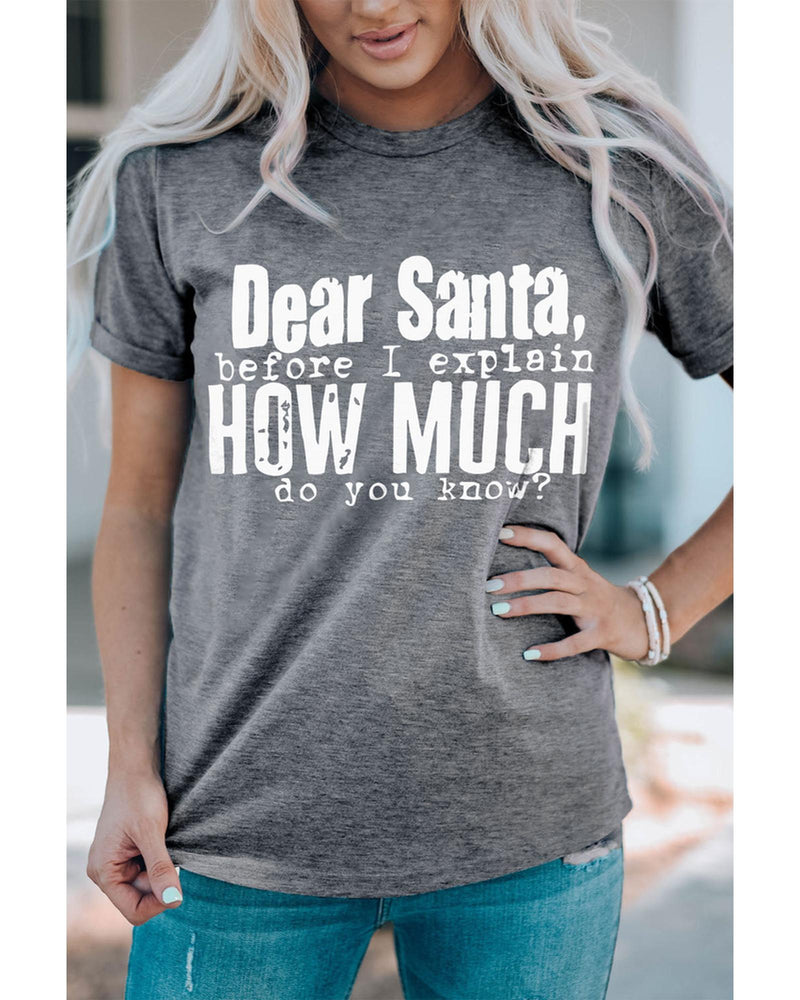 Azura Exchange Christmas Funny Saying Print T-Shirt - L Payday Deals