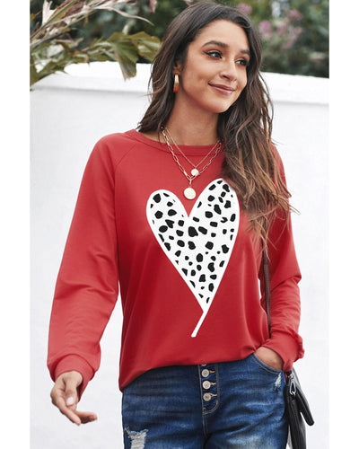 Azura Exchange Heart Graphic Pullover Sweatshirt - M Payday Deals