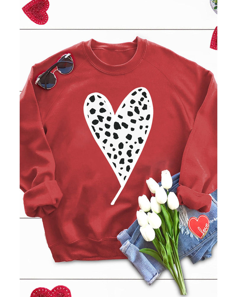 Azura Exchange Heart Graphic Pullover Sweatshirt - M Payday Deals