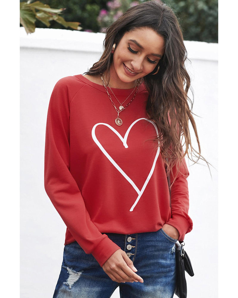 Azura Exchange Heart Graphic Sweatshirt - L Payday Deals
