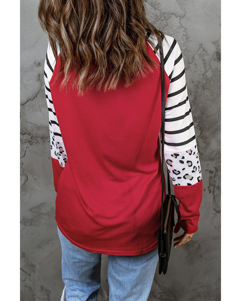 Azura Exchange Striped Color Block Long Sleeve Top - S Payday Deals