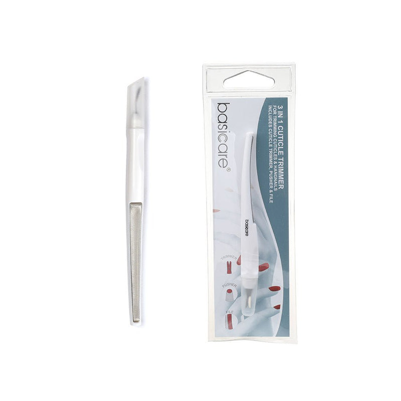 Basicare Multi-Functional Cuticle Trimmer 3 in 1 Trimmer, Pusher And File Payday Deals
