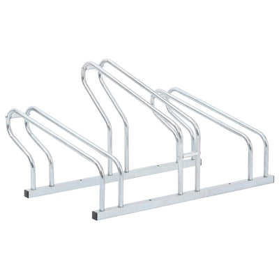 Bicycle Stand for 3 Bikes Floor Freestanding Galvanised Steel Payday Deals