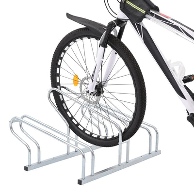 Bicycle Stand for 3 Bikes Floor Freestanding Galvanised Steel Payday Deals