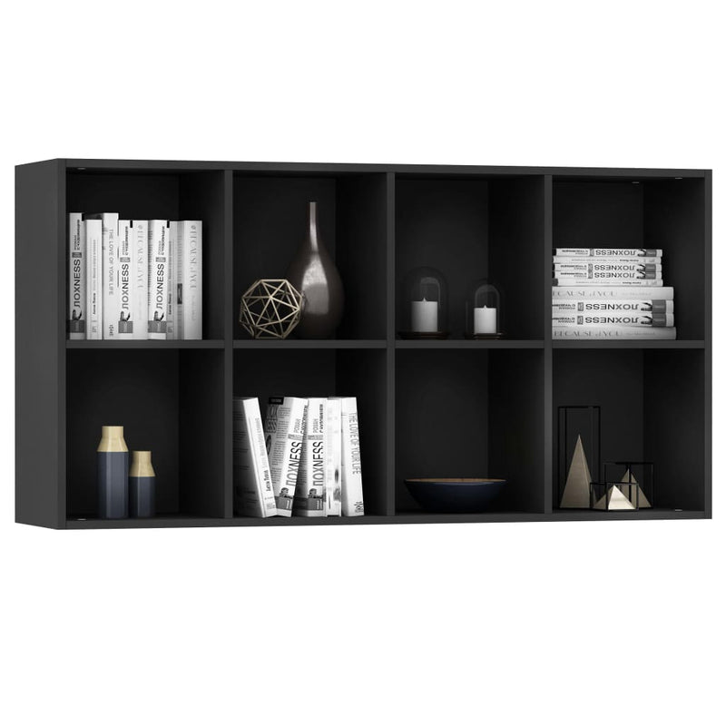 Book Cabinet/Sideboard Black 66x30x130 cm Engineered Wood Payday Deals