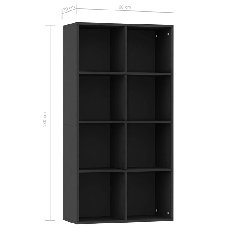 Book Cabinet/Sideboard Black 66x30x130 cm Engineered Wood Payday Deals