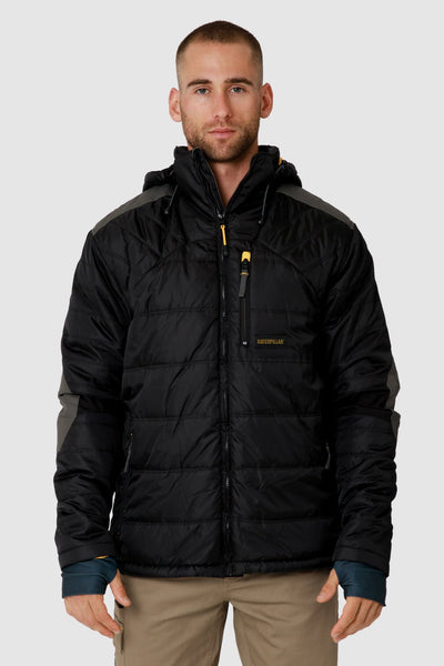 Caterpillar Men's Triton Quilted Insulated Puffer Jacket Waterproof - Black