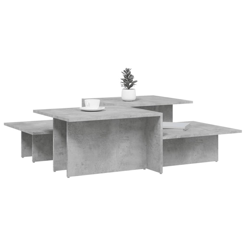 Coffee Tables 2 pcs Concrete Grey Engineered Wood Payday Deals