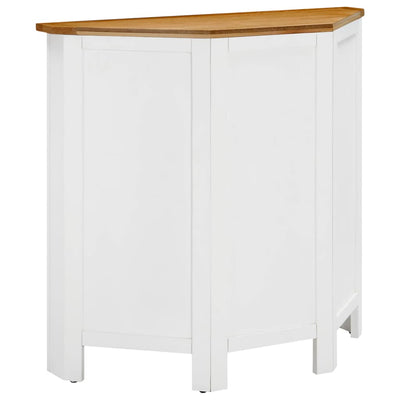 Corner Cabinet 80x33.5x78 cm Solid Oak Wood Payday Deals