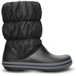 Crocs Women's Ladies Winter Warm Puff Boot Puffer - Black/Charcoal Payday Deals