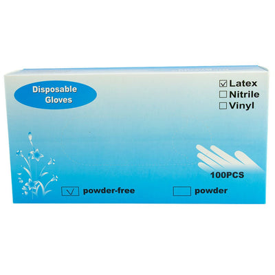 Disposable Latex Gloves Powder Free 100 Pack Extra Large Size