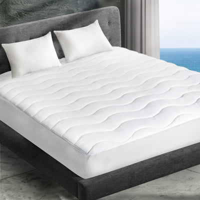 Dreamz Cool Mattress Topper Protector Summer Bed Pillowtop Pad King Cover Payday Deals