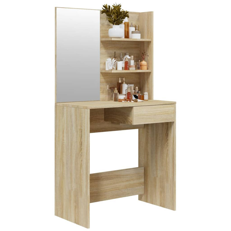 Dressing Table with Mirror Sonoma Oak 74.5x40x141 cm Payday Deals