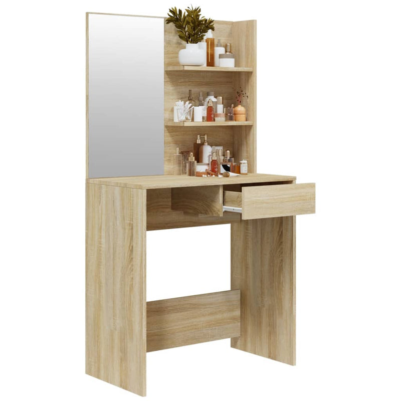 Dressing Table with Mirror Sonoma Oak 74.5x40x141 cm Payday Deals