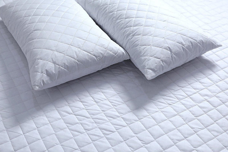Elan Linen 100% Cotton Quilted Fully Fitted 50cm Deep Double Size Waterproof Mattress Protector Payday Deals