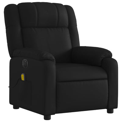 Electric Massage Recliner Chair Black Faux Leather Payday Deals