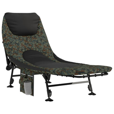 Fishing Bed with Adjustable Mud Legs Foldable Camouflage Payday Deals