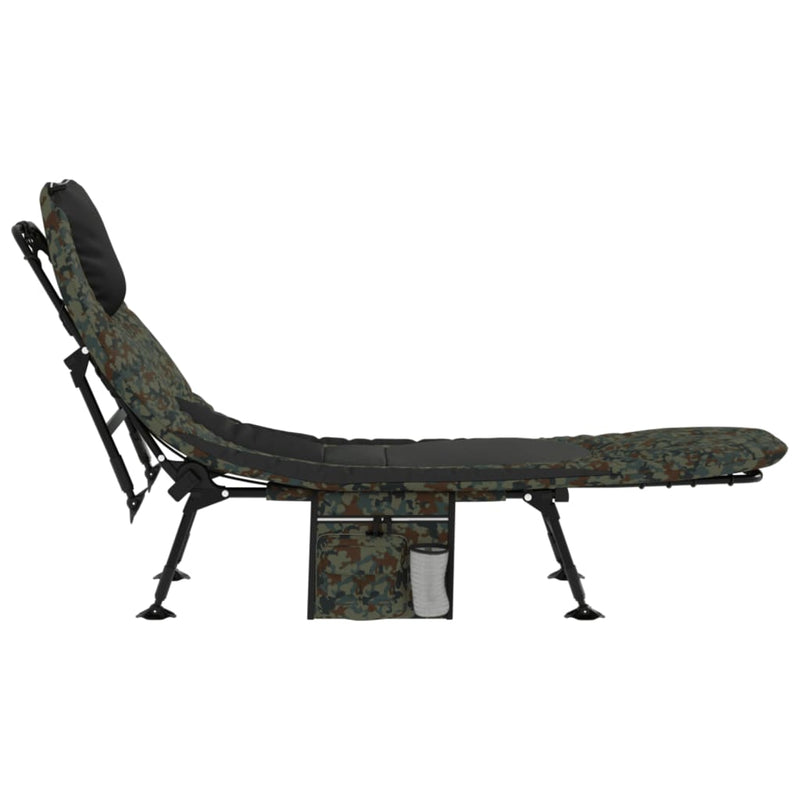 Fishing Bed with Adjustable Mud Legs Foldable Camouflage Payday Deals