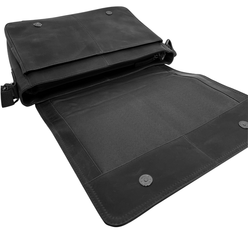 Futura Mens Laptop Messenger Sling Bag School Work Shoulder Strap - Black Payday Deals