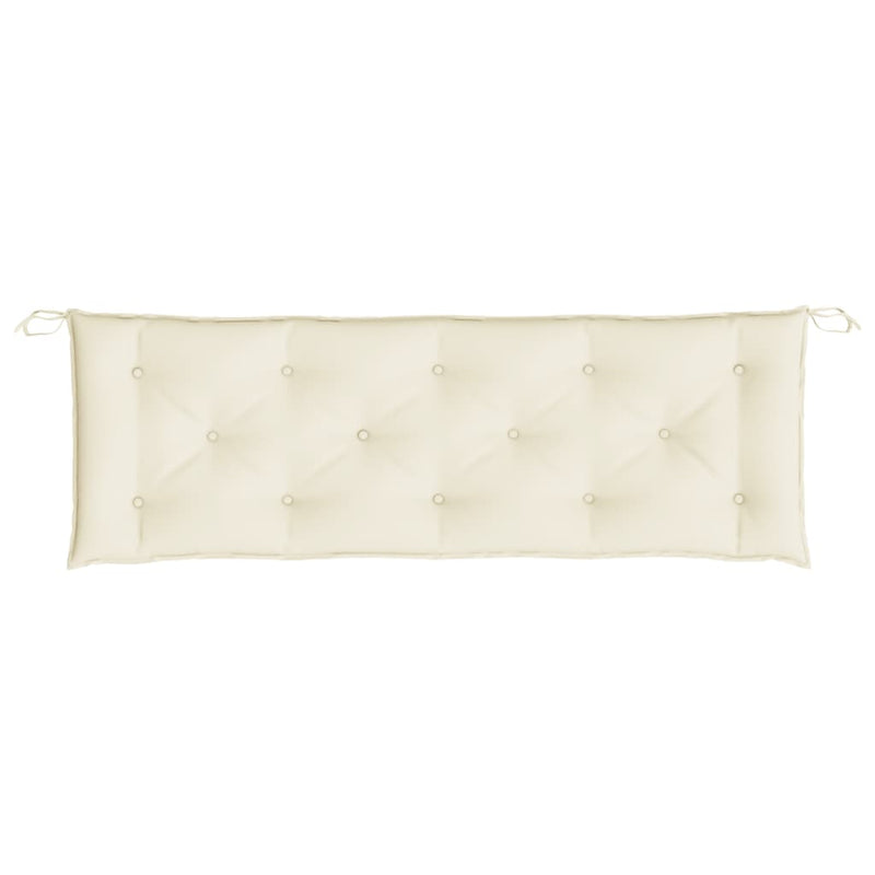 Garden Bench Cushion Cream White 150x50x7 cm Fabric Payday Deals