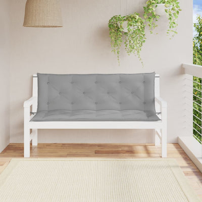 Garden Bench Cushions 2pcs Grey 150x50x7cm Oxford Fabric