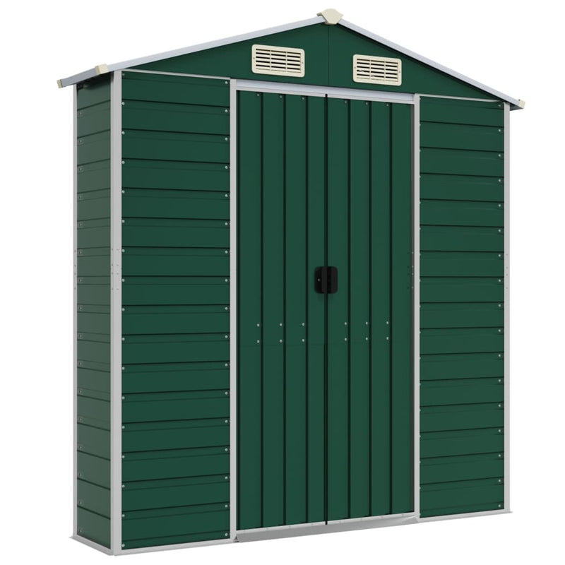 Garden Shed Green 191x640x198 cm Galvanised Steel Payday Deals