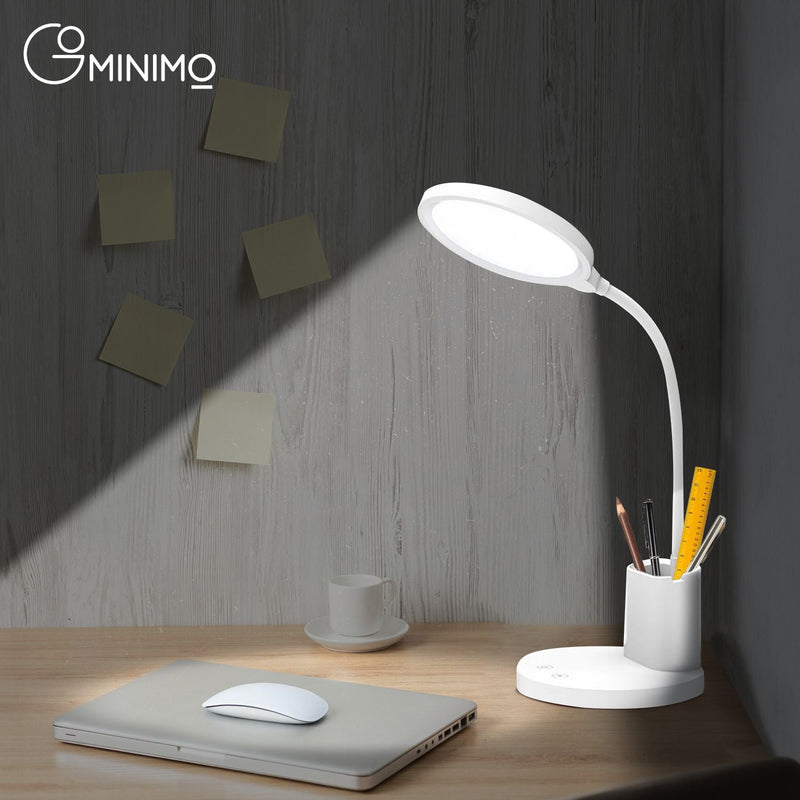 GOMINIMO Desk Lamp With Pen And Phone Holder (White) Payday Deals