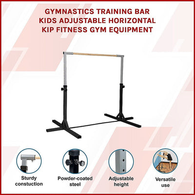Gymnastics Training Bar Kids Adjustable Horizontal Kip Fitness Gym Equipment Payday Deals